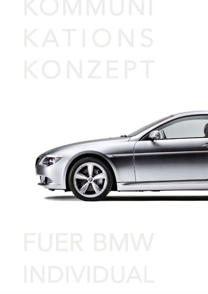 Kommunikationskonzept BMW Individual